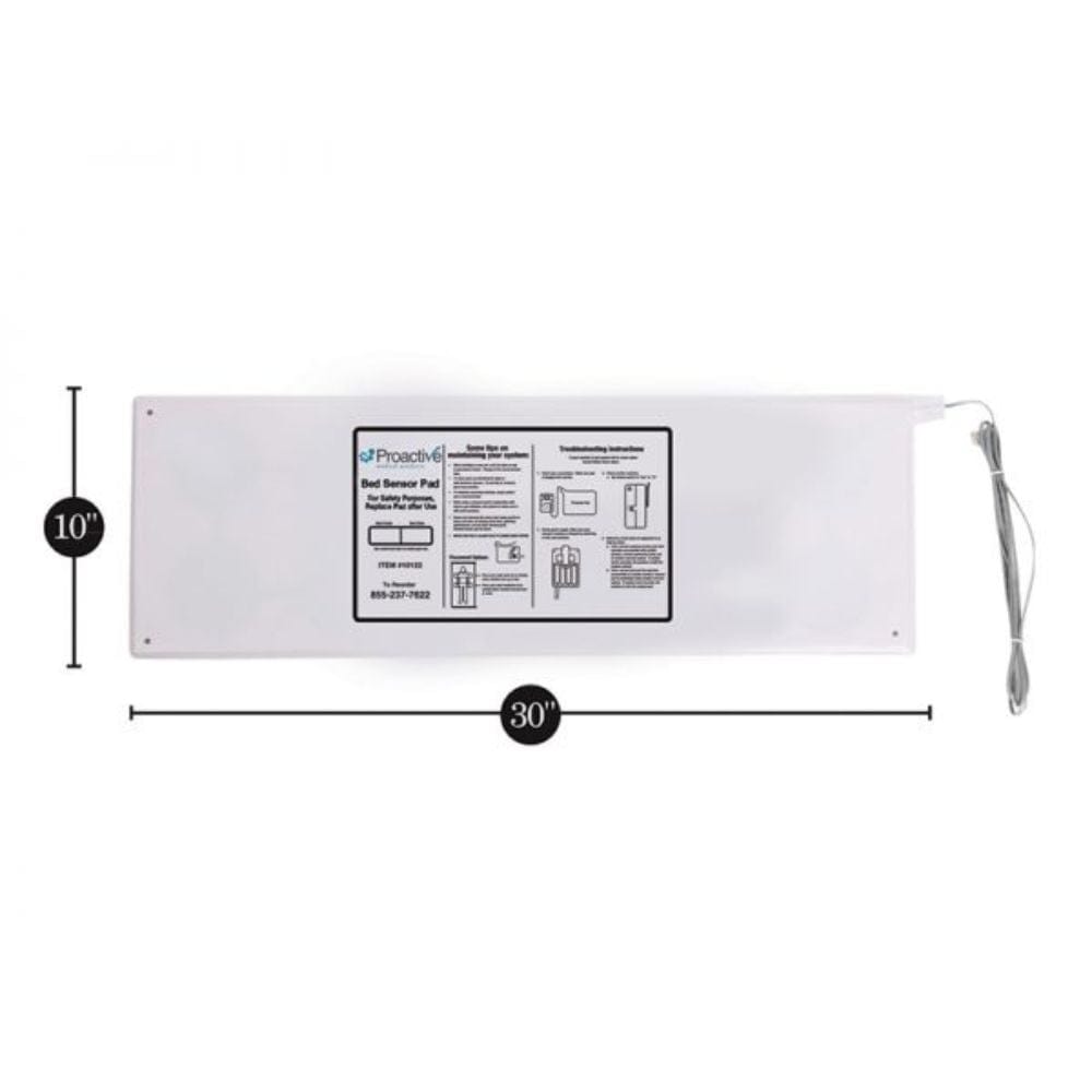 White pouch with measurement labels on a white background