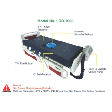 Medical stretcher with features labeled on a white background