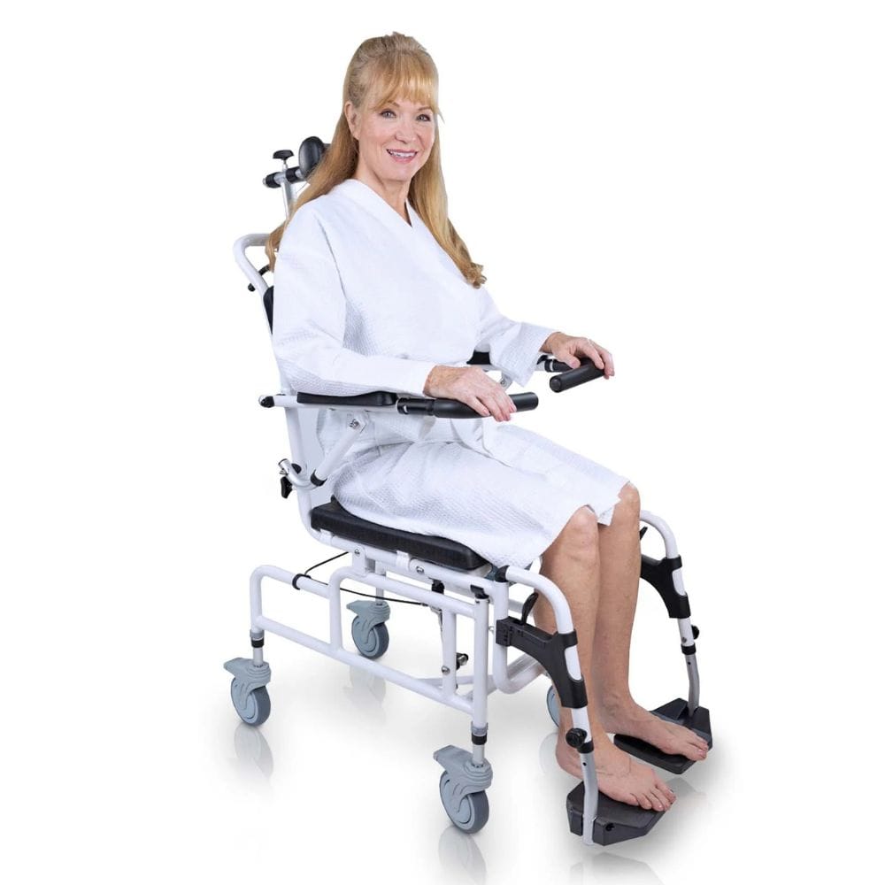 Vive Health Reclining Shower Commode Transport Chair