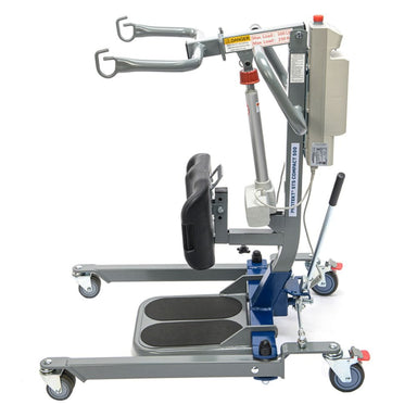 Manual lift chair with footrest on a white background
