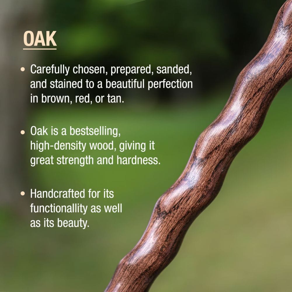 Brazos 37" Twisted Oak or Ash Walking Cane