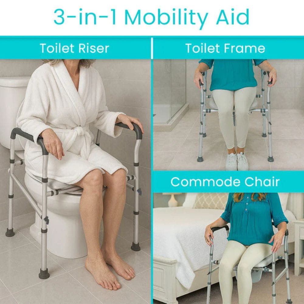 Vive Health Padded 3-in-1 Commode