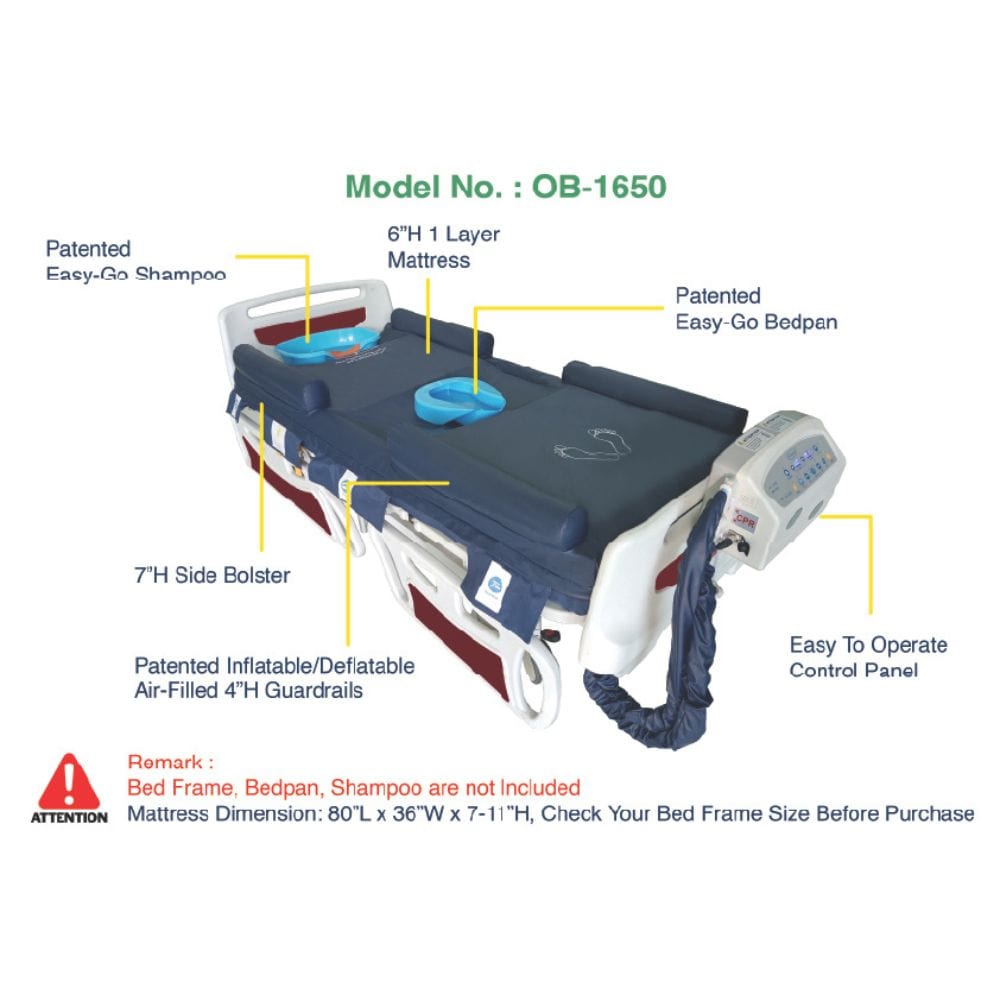ObboMed OB-1650 StandardAir Mattress Alternating Pressure with Low Air Loss Air