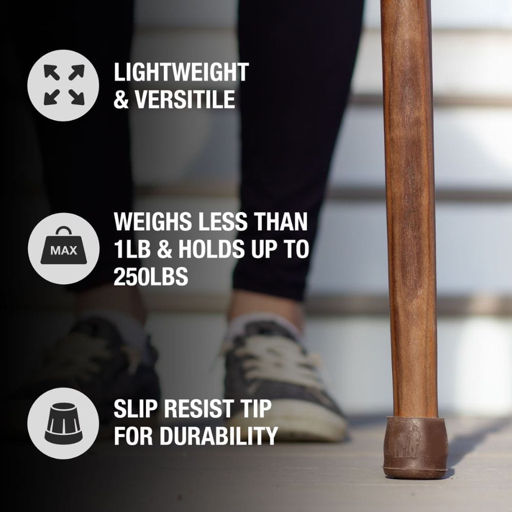 Brazos Twisted Walnut Derby Handcrafted Walking Cane, 37"