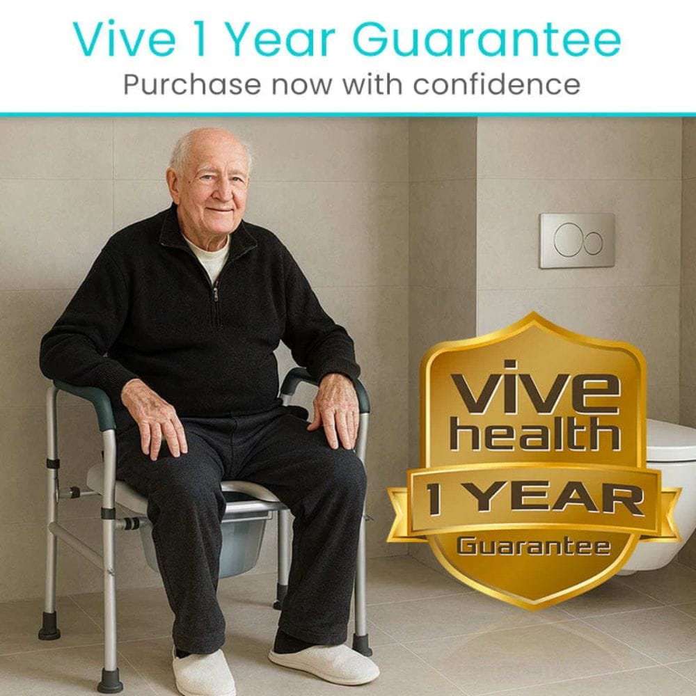 Vive Health Padded 3-in-1 Commode