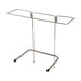 Metal side table with a white background