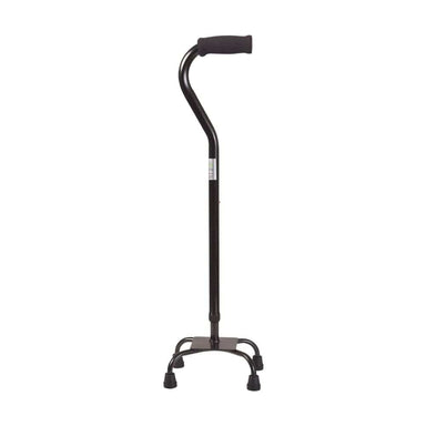 Black walking cane on a white background