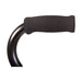 Black bicycle handlebar grip on a white background