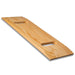 Wooden paddle with two holes on a white background