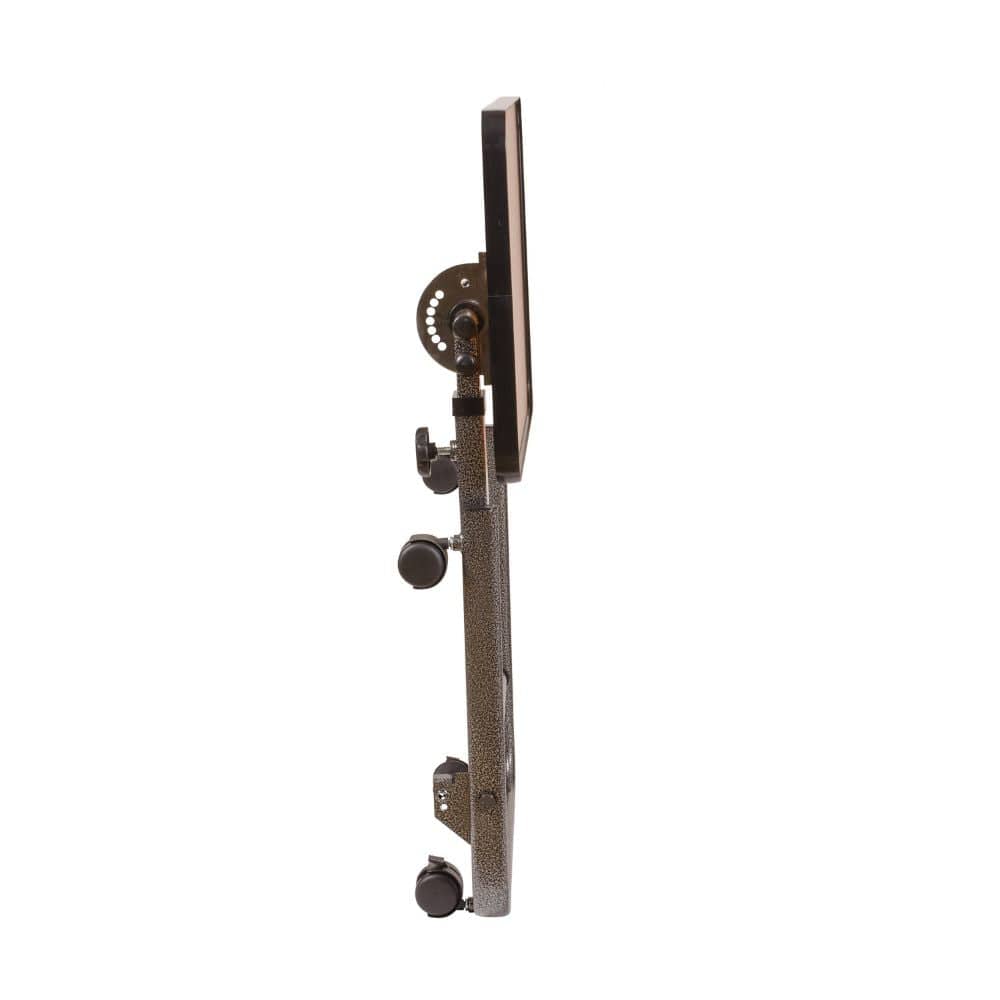 Metal bracket with adjustable arm on a white background