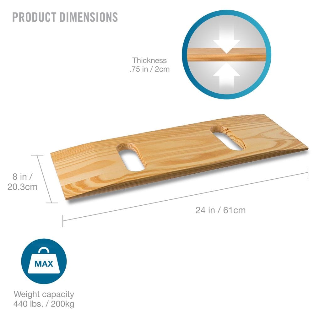 Wooden bath tray with dimensions and weight capacity on a white background