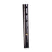 Black flute with gold headjoint on a white background