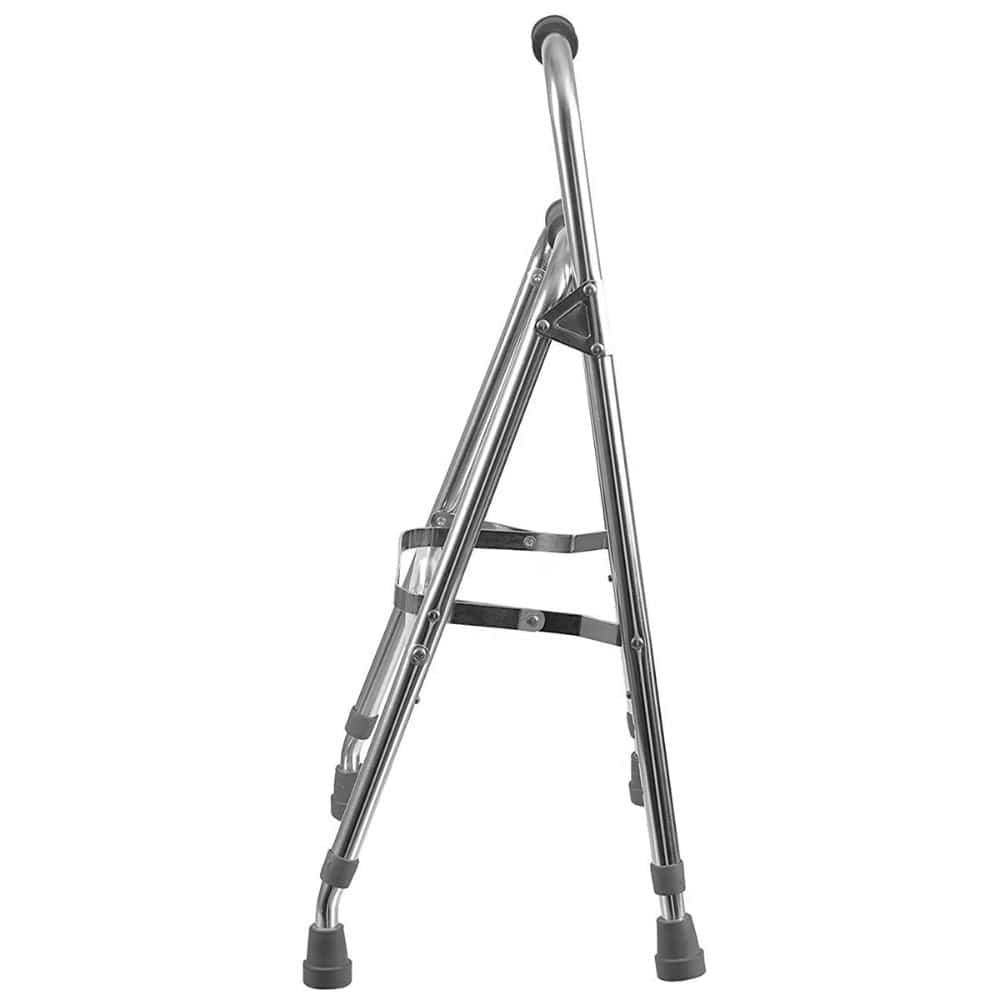 Metal ladder on a white background