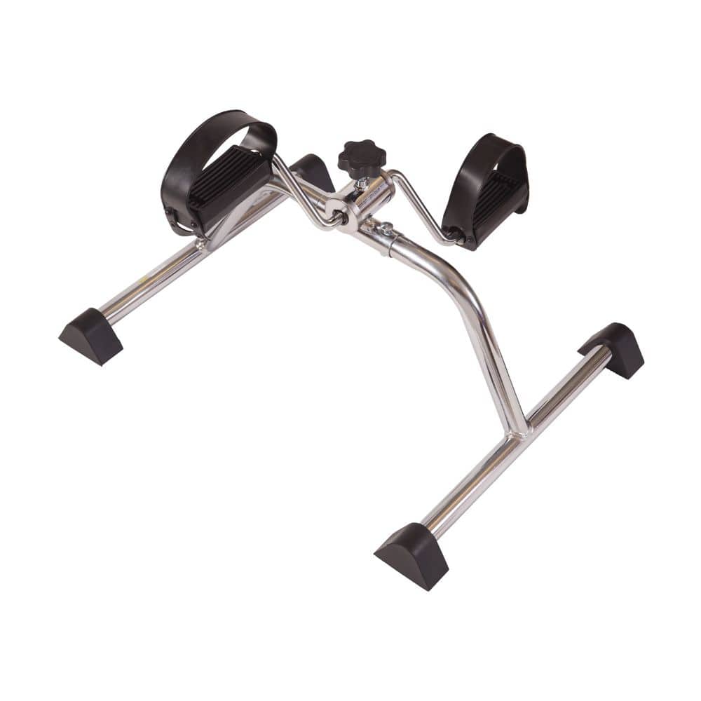 Metal bike rack with four hooks on a white background