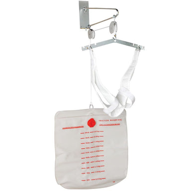 Fracation weight bag with measurement markings on a white background