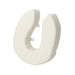 White U-shaped neck pillow on a white background