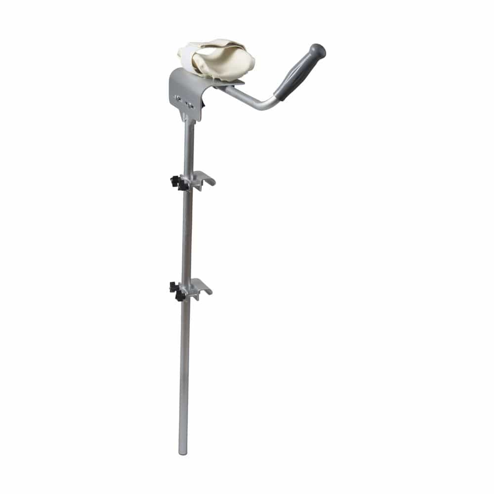 Fishing rod holder with light on a white background