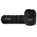 Pair of black ankle weights with DMI logo on a white background
