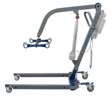 Medical equipment with a gray and blue color scheme on a white background