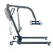 Medical patient lift with wheels on a white background