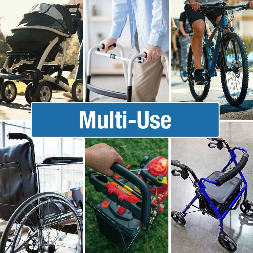 Collage of various mobility aids with a 'Multi-Use' label.