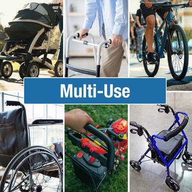 Collage of various mobility aids with a 'Multi-Use' label.