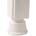 White cylindrical object with a textured surface on a white background