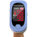 Pulse oximeter with blue casing on a white background