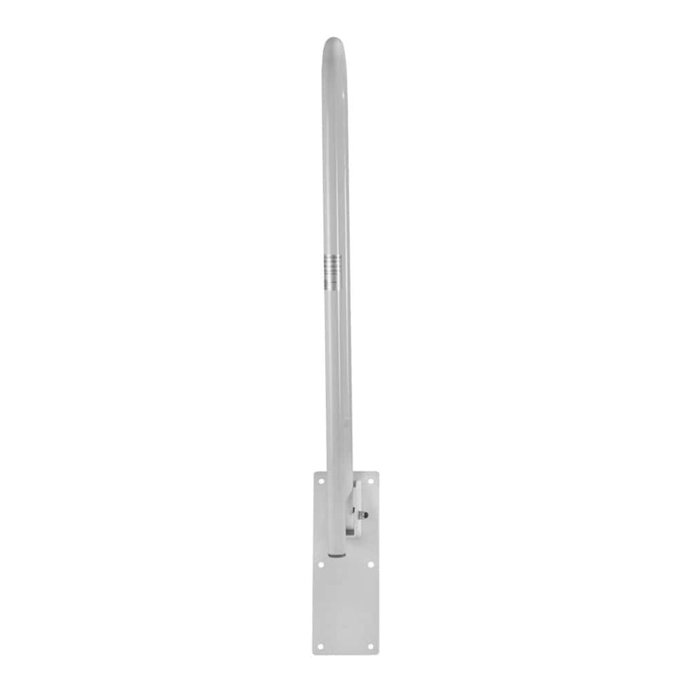 Metallic antenna on a white background