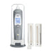 Digital thermometer with packaging on a white background