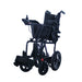 Black power wheelchair on a white background