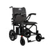 Black electric wheelchair on a white background