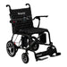 Black electric wheelchair with 'Journey' branding on a white background