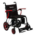 Black and red travel wheelchair with 'Journey' branding on a white background