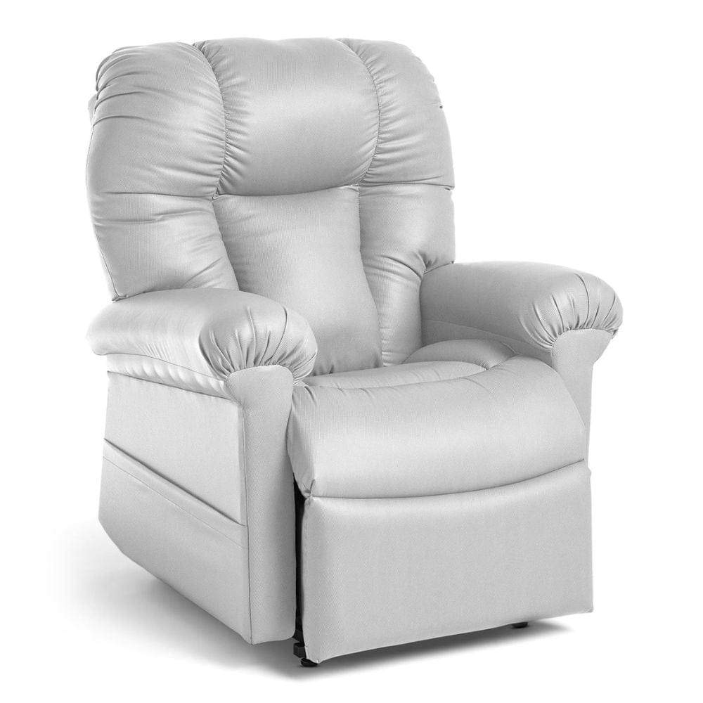 Gray recliner chair on a white background