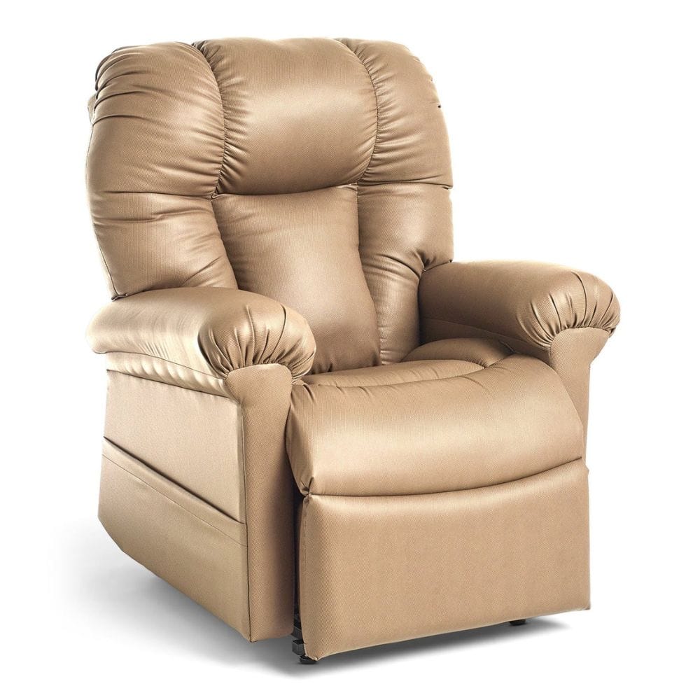 Beige recliner chair on a white background