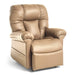 Beige recliner chair on a white background