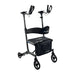 Black rollator with wheels on a white background
