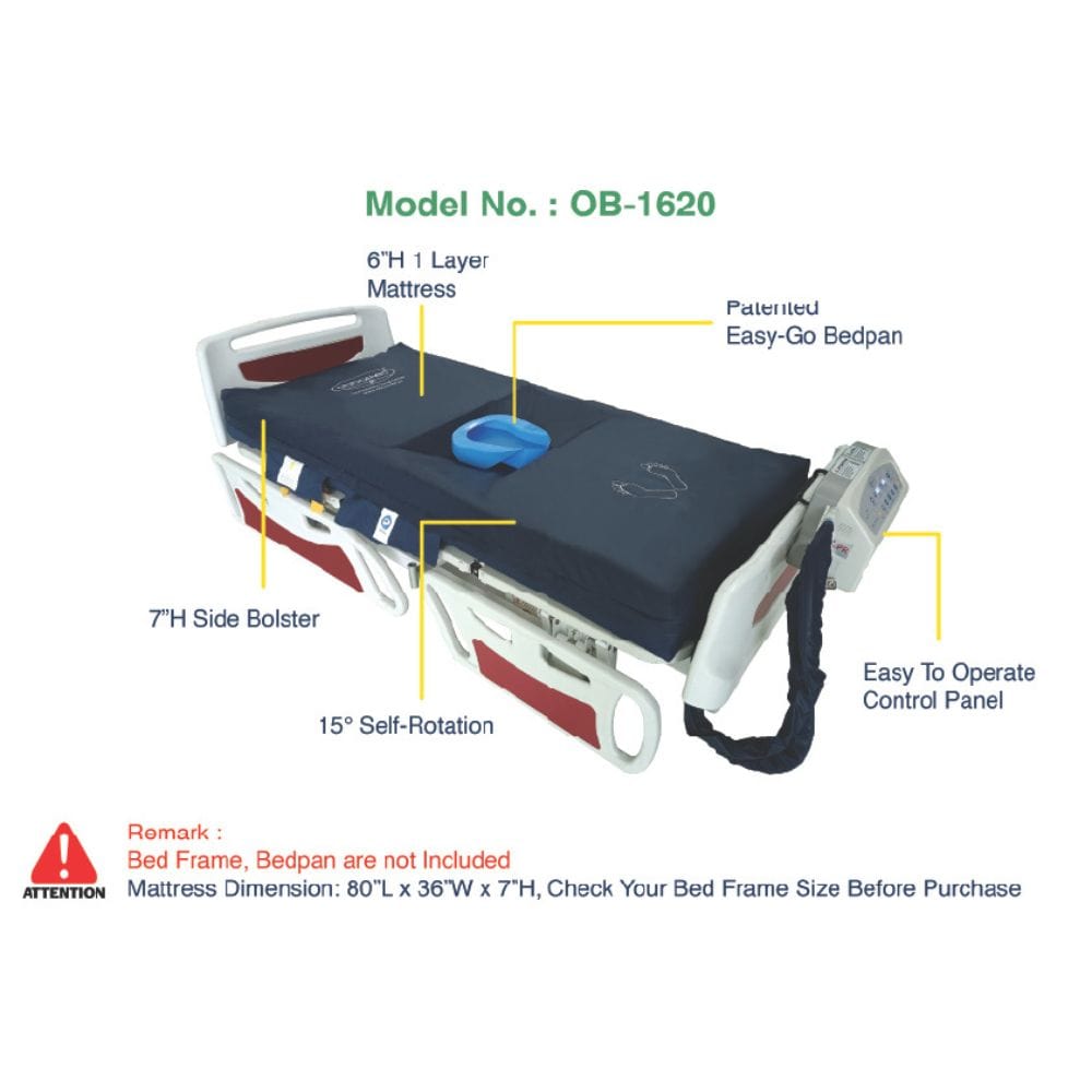 Medical stretcher with features labeled on a white background