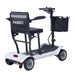 Mobility scooter with a seat and PAISEEC branding on a white background