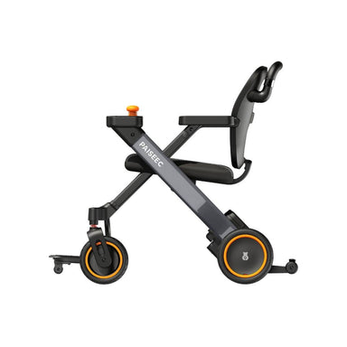 Black and orange PAIBEC scooter on a white background