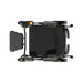 Black vehicle roof rack on a white background