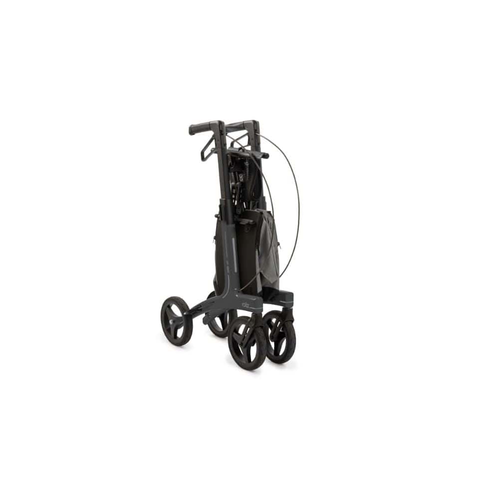 Black rollator on a white background