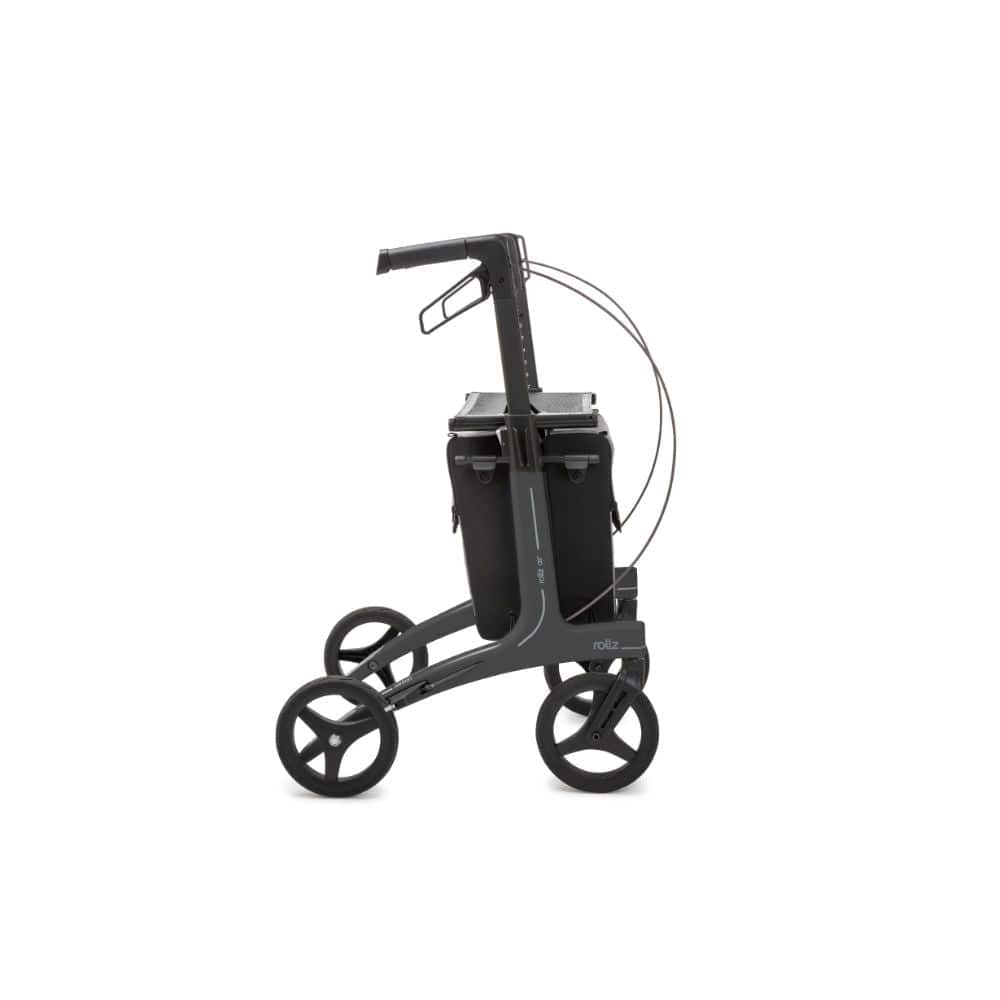Black rollator on a white background