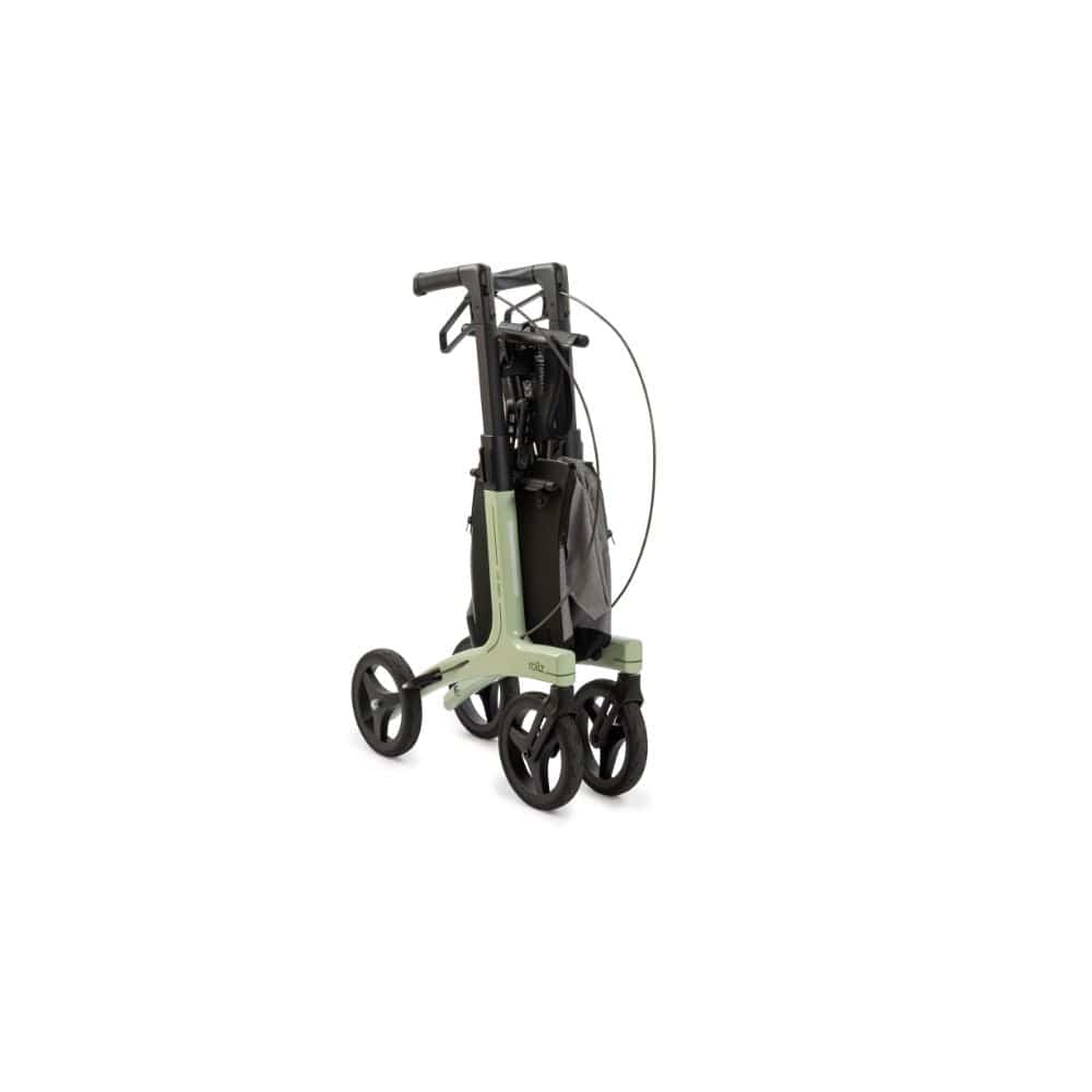 Rollator with four wheels on a white background