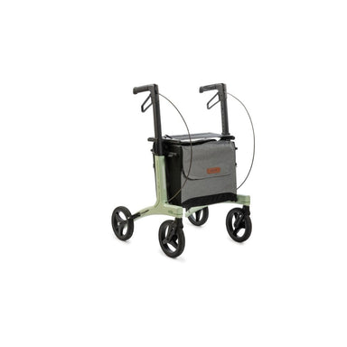 Rollator with a bag on a white background