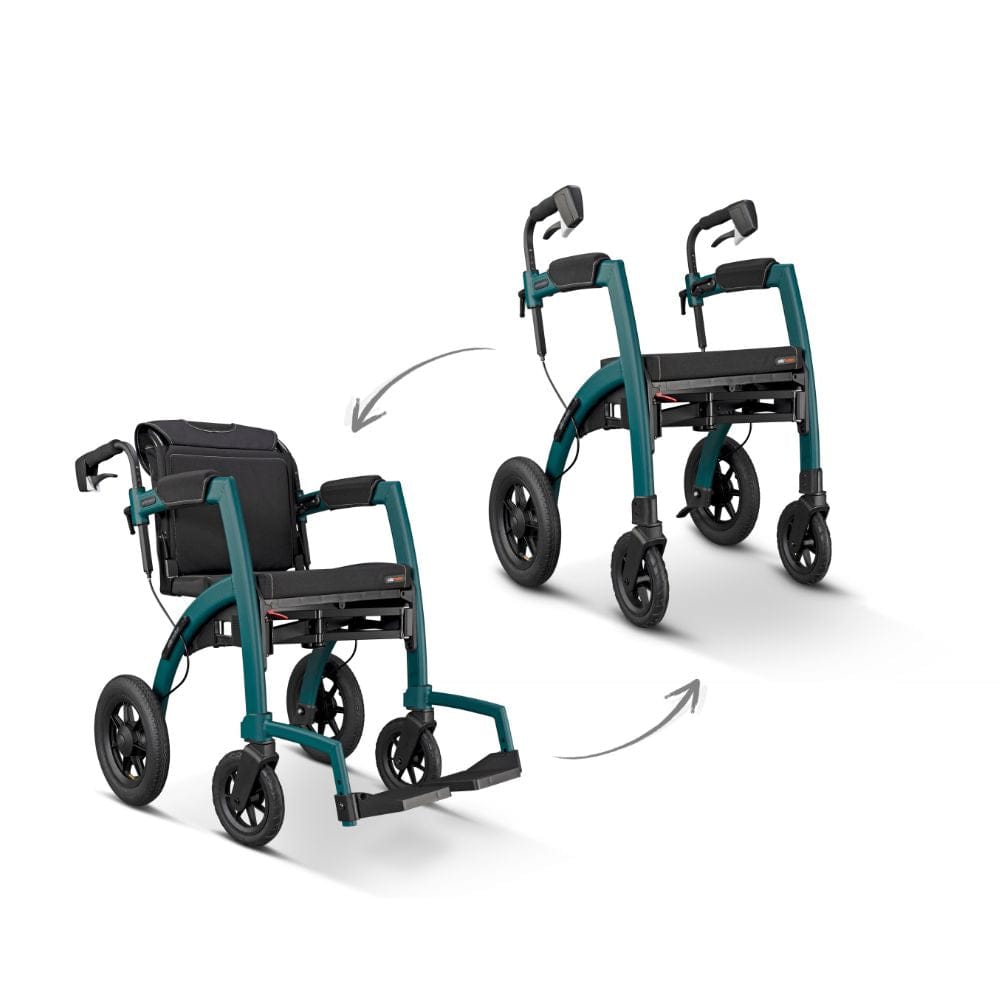 Rollz Motion Performance Walker-Wheelchair Combo Jungle Green