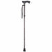 Black walking cane with checkered pattern on a white background