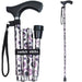Collapsible walking stick with patterned design and 'switch sticks' branding on a white background