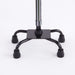 Black metal stand base on a white background